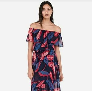 Express Navy Blue Floral Dress